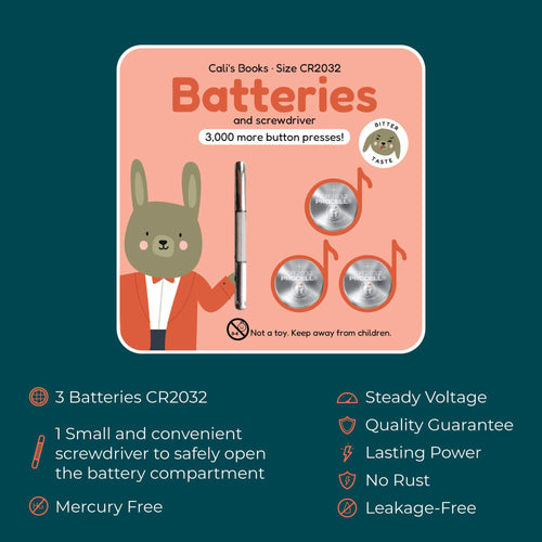 Cali's Books Batteries CR2032 Bitter Taste Battery Replacement Kit