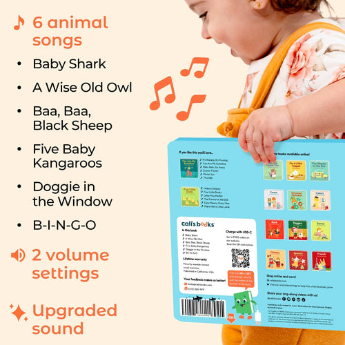 Cali's Books Sound Books Baby Shark Nursery Rhymes - Rechargeable