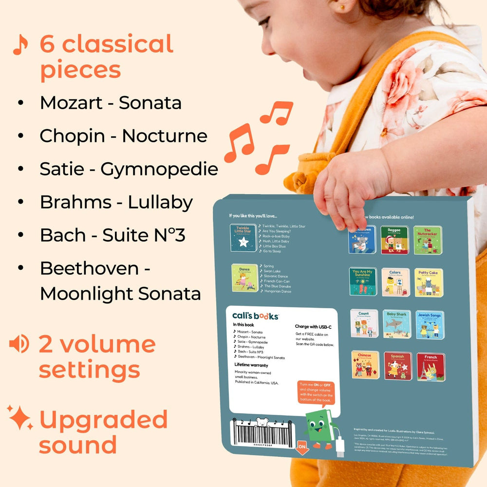 Cali's Books Sound Books Bedtime Six Classical Pieces - Rechargeable