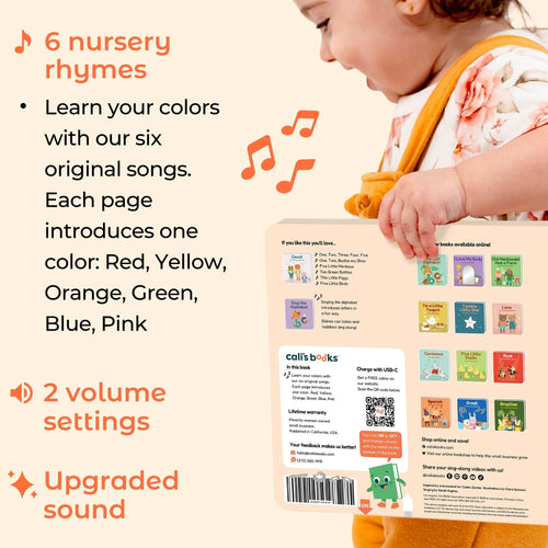 Cali's Books Sound Books Colors Nursery Rhymes - Rechargeable