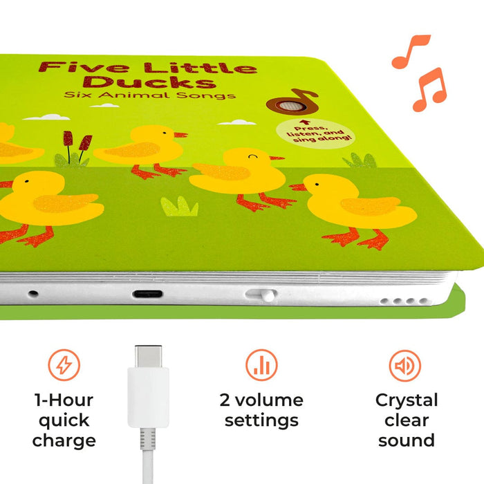 Cali's Books Sound Books Five Little Ducks Nursery Rhymes - Rechargeable