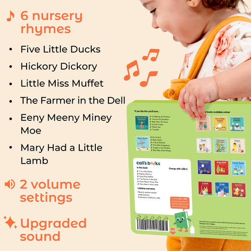 Cali's Books Sound Books Five Little Ducks Nursery Rhymes - Rechargeable