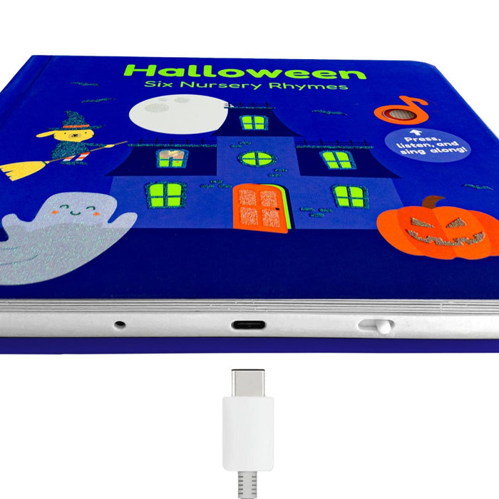 Cali's Books Sound Books Halloween Nursery Rhymes Glow-in-the-Dark - Rechargeable sound book