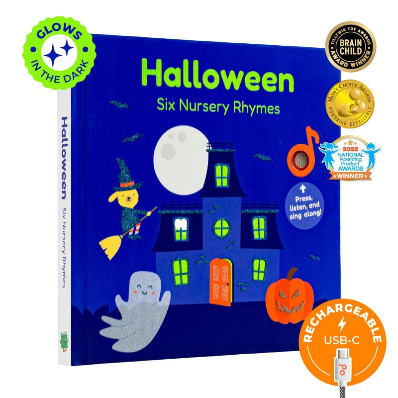 Cali's Books Sound Books Halloween Nursery Rhymes Glow-in-the-Dark - Rechargeable sound book