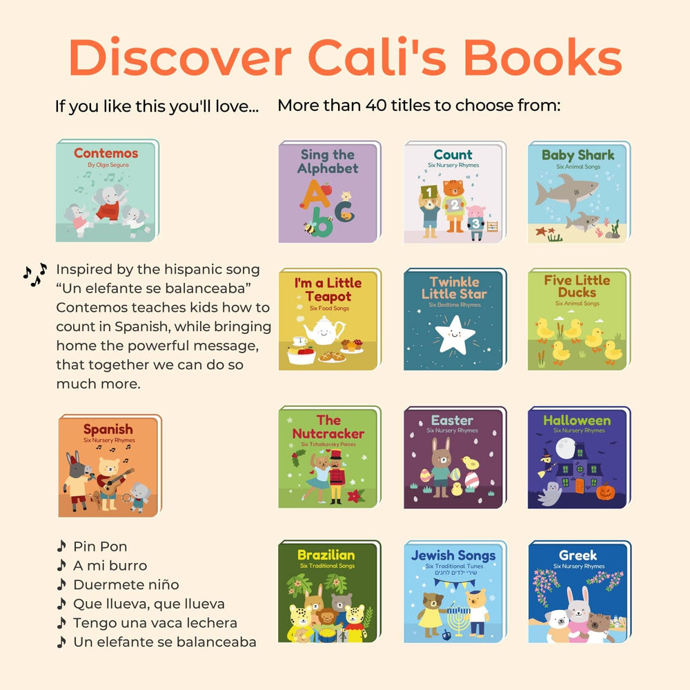 Cali's Books Sound Books Spanish Nursery Rhymes - La Vaca Lola