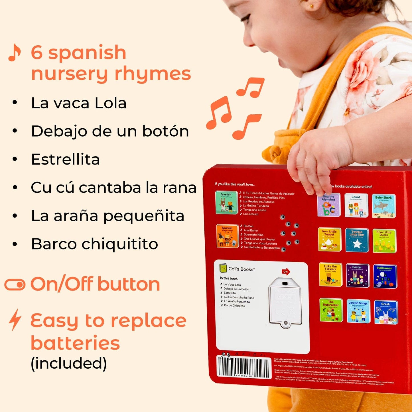 Cali's Books Sound Books Spanish Nursery Rhymes - La Vaca Lola