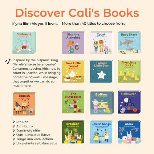 Cali's Books Sound Books Spanish Nursery Rhymes - Las Ruedas del Autobús