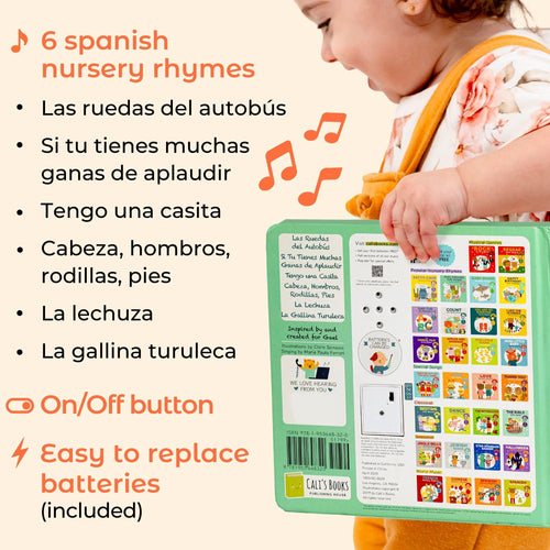 Cali's Books Sound Books Spanish Nursery Rhymes - Las Ruedas del Autobús